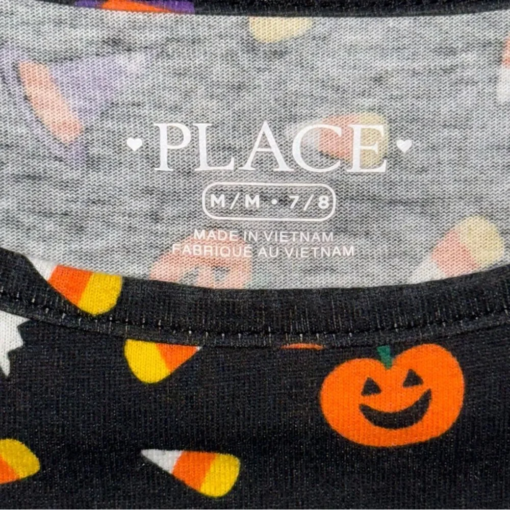 The Children's Place size medium 7/8 Black Halloween long sleeve Dress - Picture 2 of 3